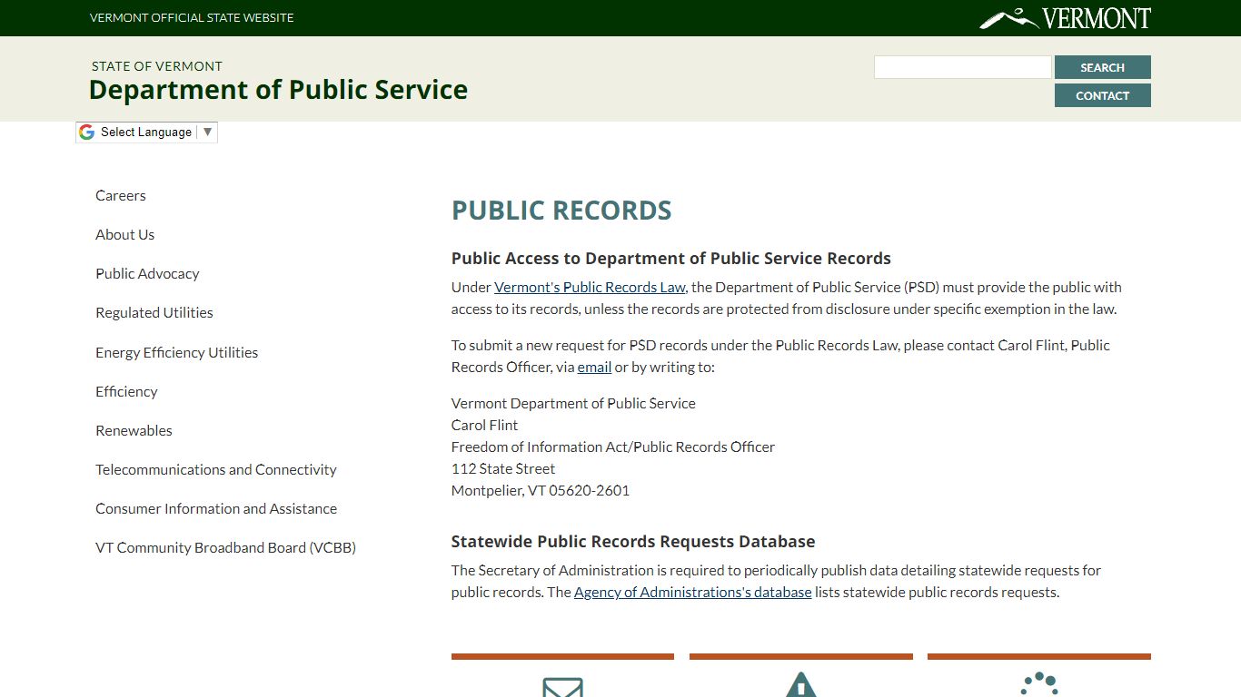 Public Records | Department of Public Service